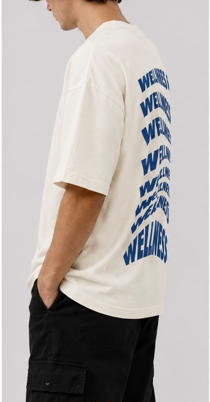 ROVIK Wellness Gang Oversized Graphic Tee – Off-White