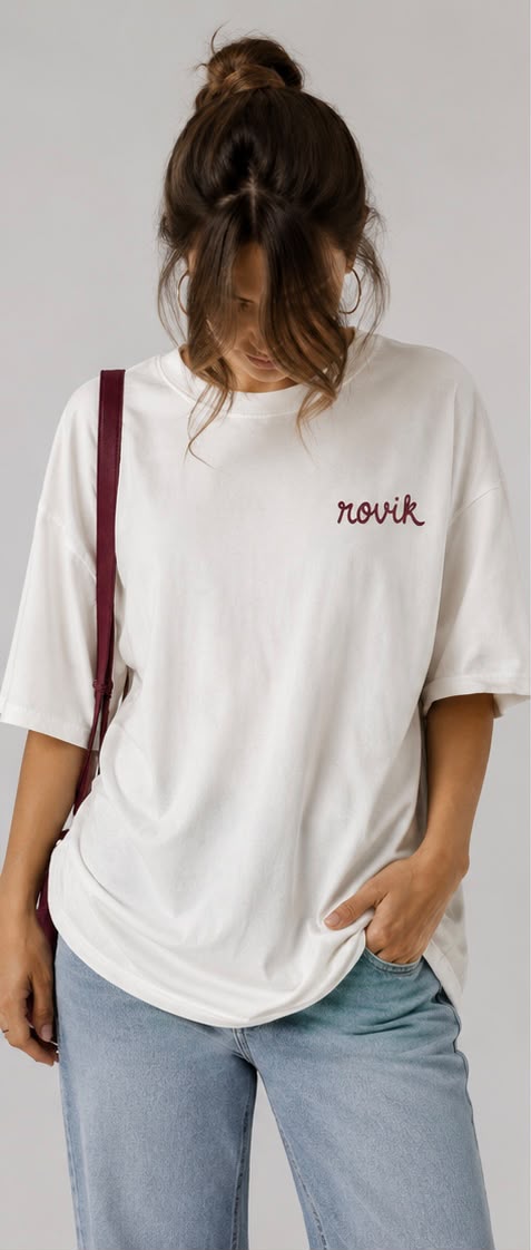 ROVIK Essential Oversized Tee – White